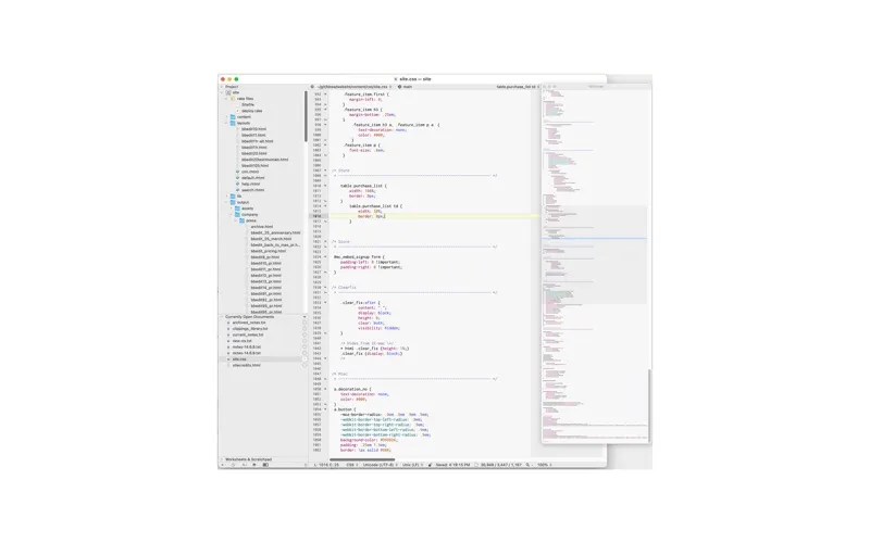BBEdit screenshot 2