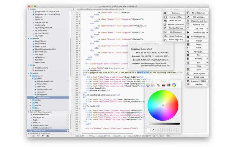 BBEdit screenshot 7