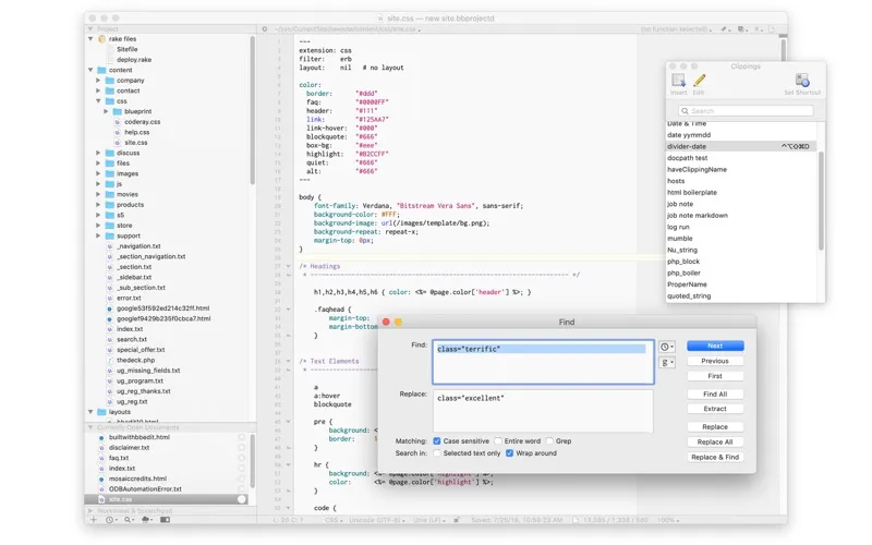 BBEdit screenshot 8