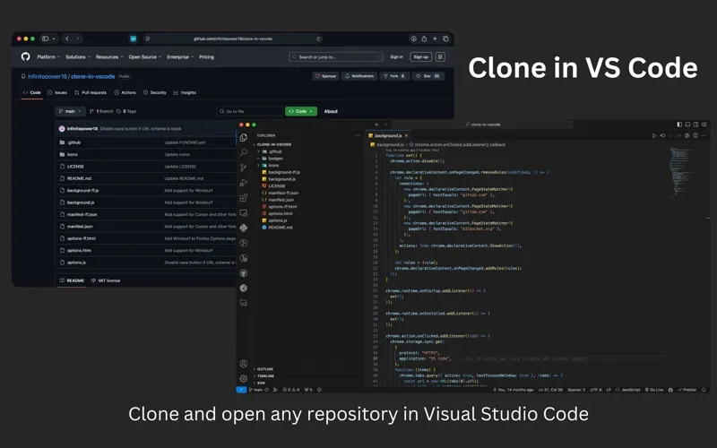 Clone in VS Code screenshot 1