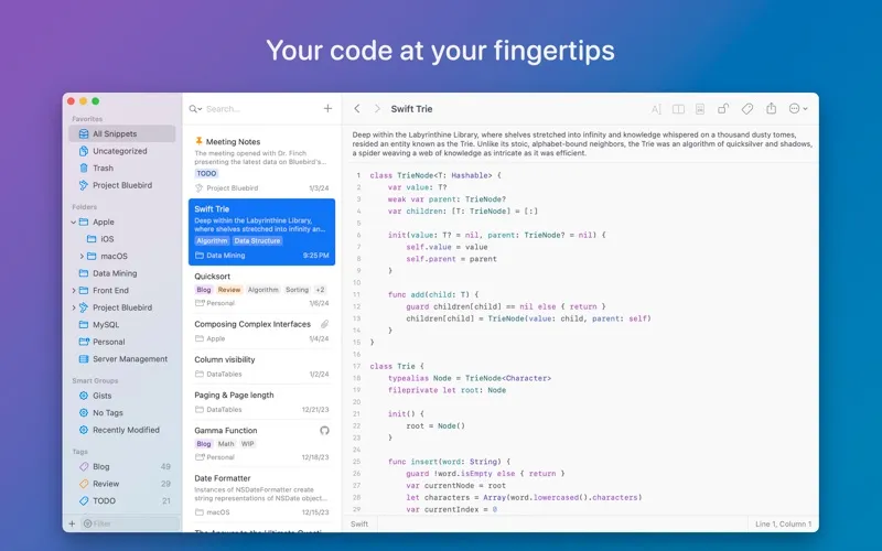 SnippetsLab screenshot 1