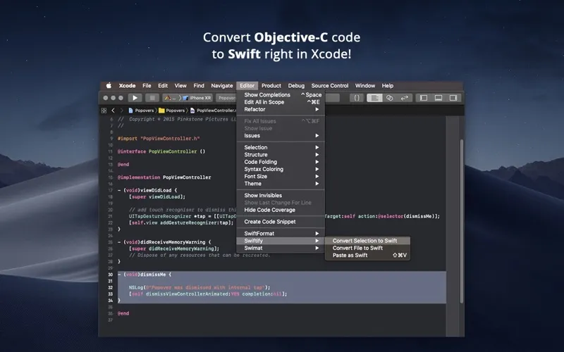 Swiftify for Xcode screenshot 1