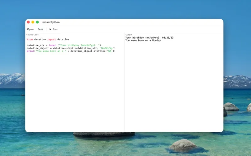InstantPython screenshot 1