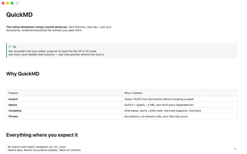 QuickMD screenshot 1