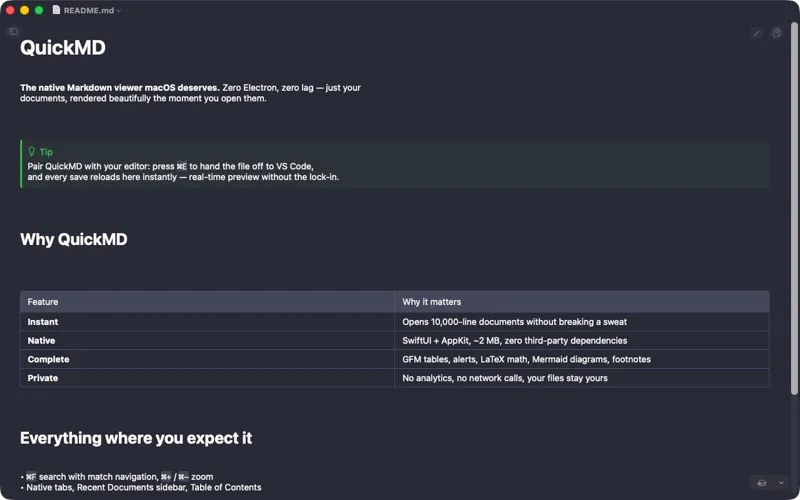 QuickMD screenshot 2