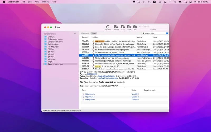 Git Browser Lite screenshot 2