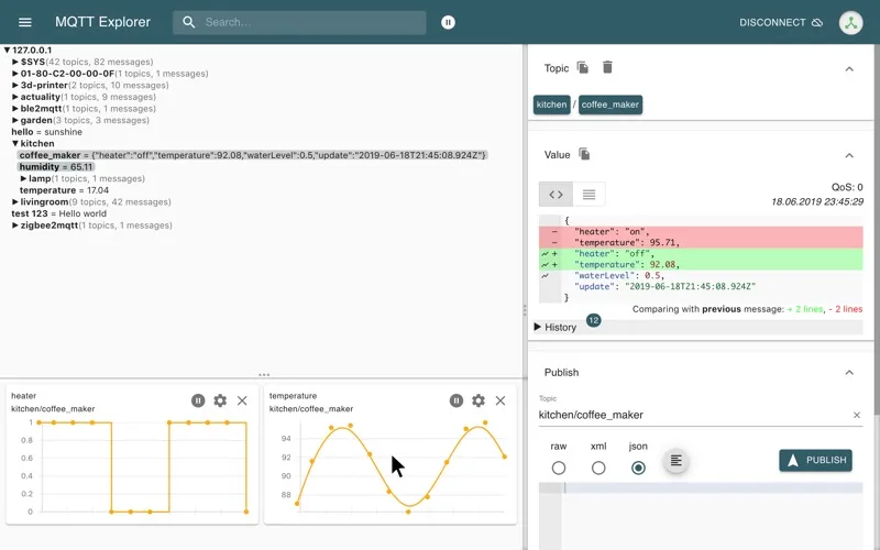 MQTT Explorer screenshot 1