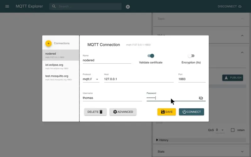 MQTT Explorer screenshot 3