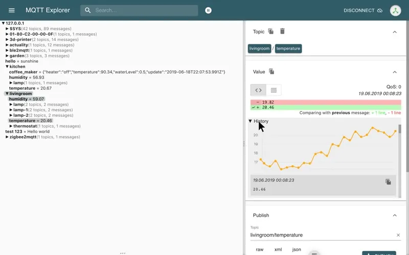 MQTT Explorer screenshot 4
