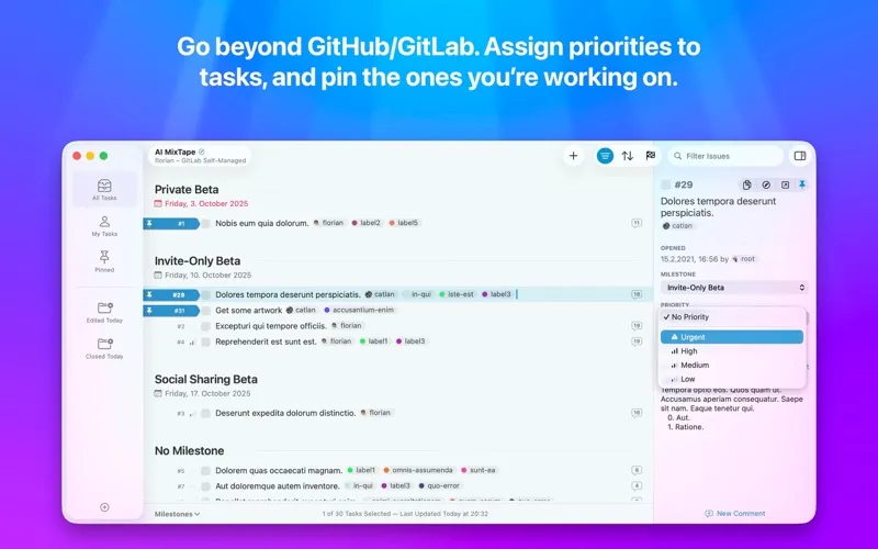 Taska for GitHub/GitLab Issues screenshot 4