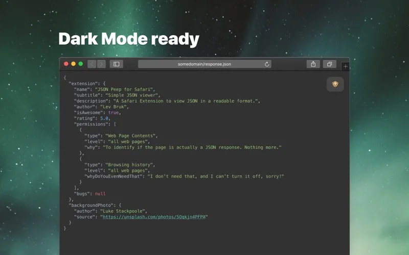 JSON Peep for Safari screenshot 3