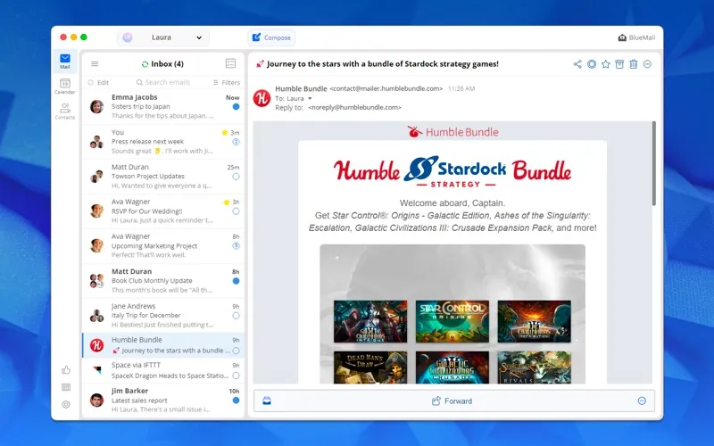 BlueMail screenshot 1