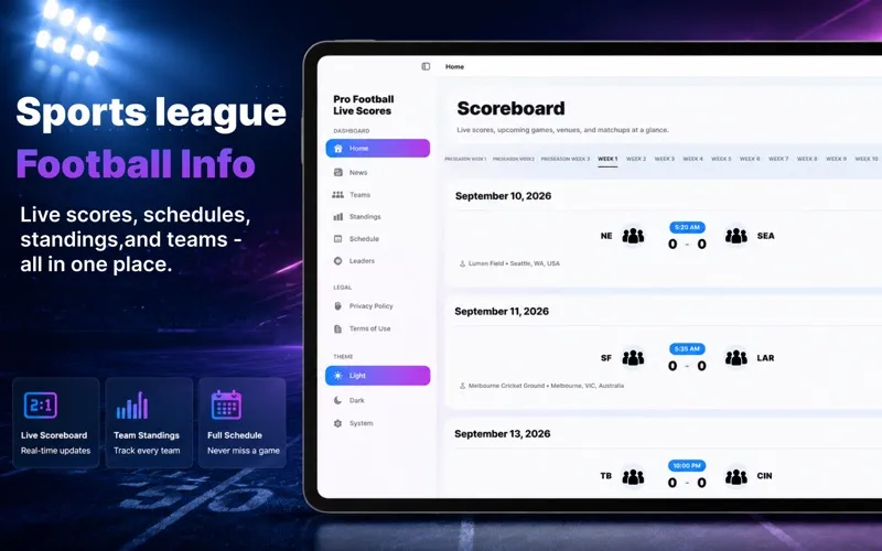 Sports League For Football screenshot 1