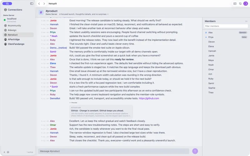 Netsplit screenshot 2
