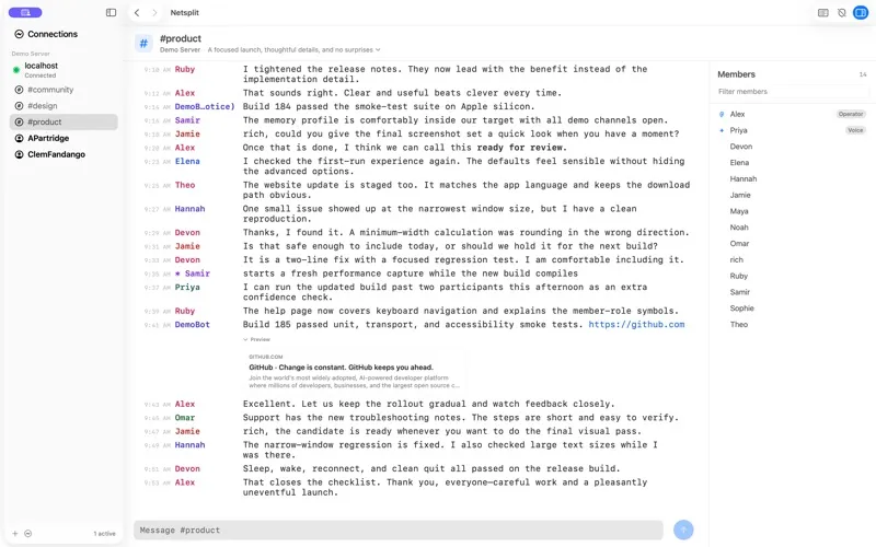 Netsplit screenshot 3