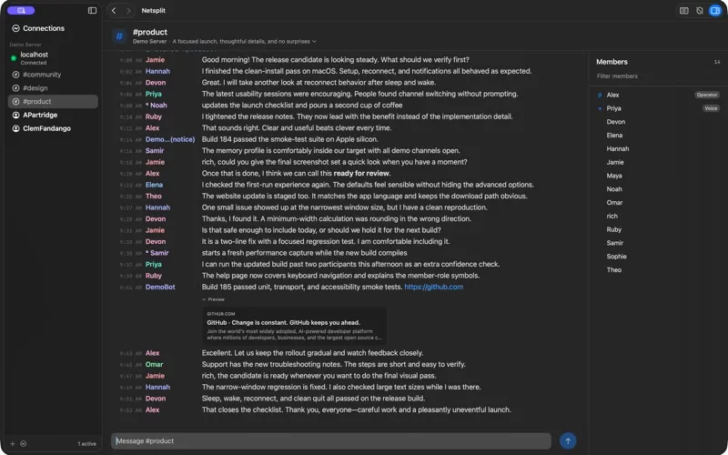 Netsplit screenshot 4