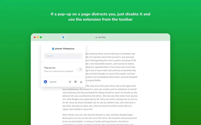 Power Thesaurus for Safari screenshot 1