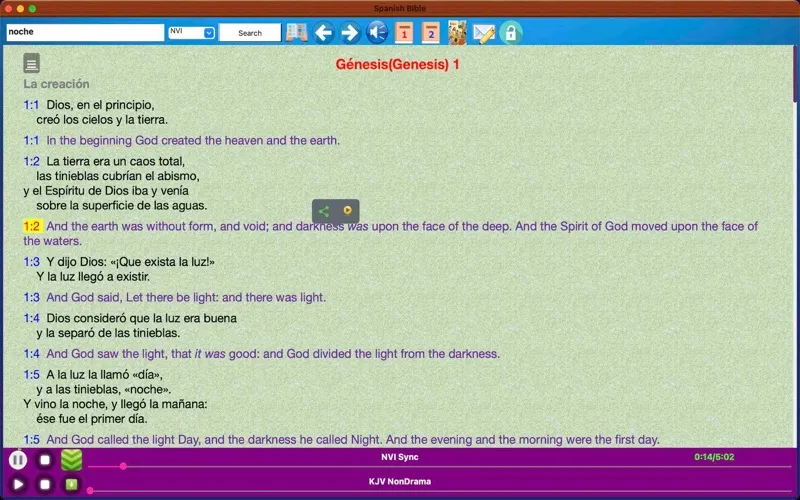 Spanish-English Audio Bible screenshot 1