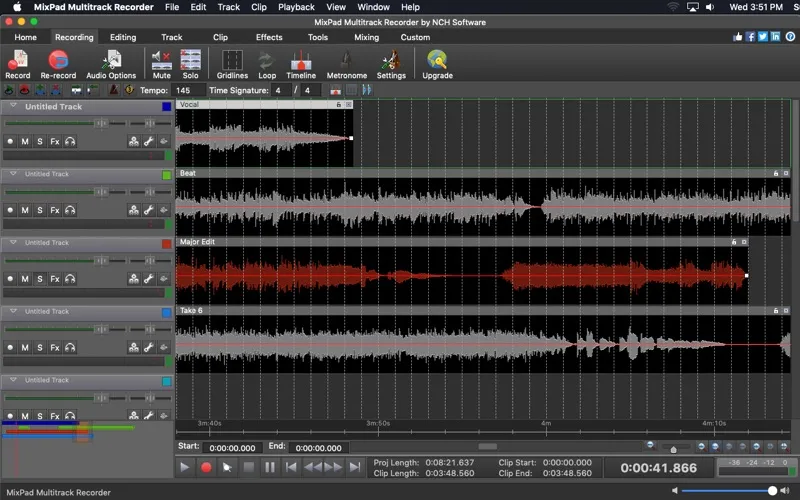 MixPad Multitrack Recorder screenshot 2