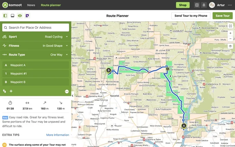 Squadrats Route Planning screenshot 4