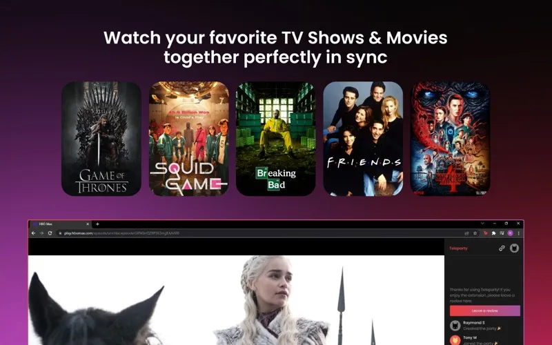Teleparty screenshot 2