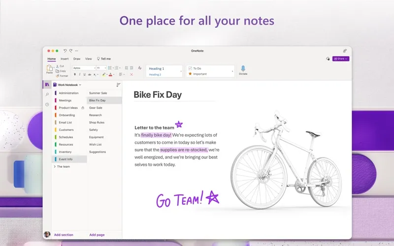 Microsoft OneNote screenshot 2