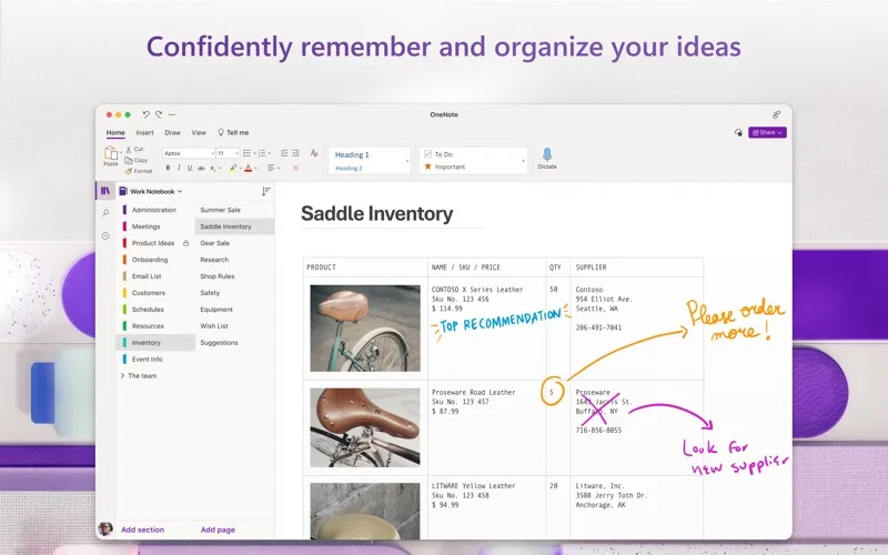 Microsoft OneNote screenshot 3