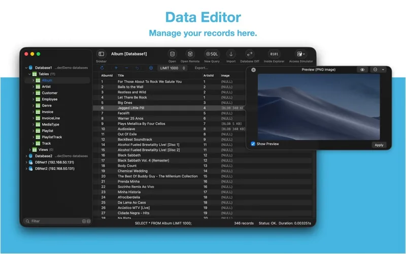 SQLiteFlow screenshot 1