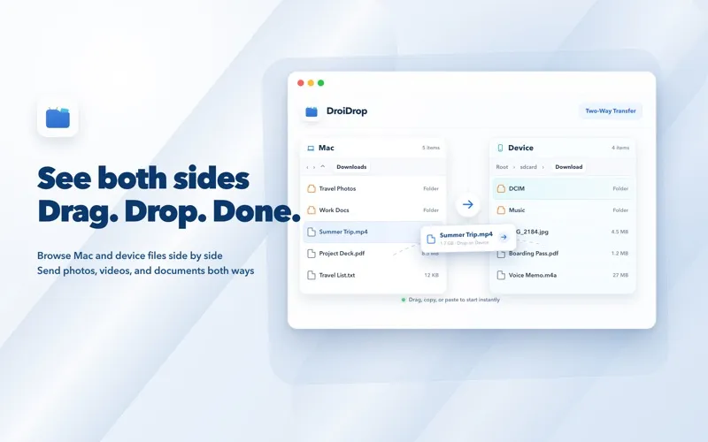 DroiDrop-Android File Transfer screenshot 1