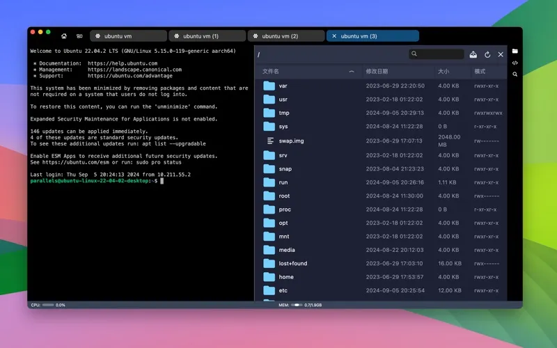 DartShell screenshot 2