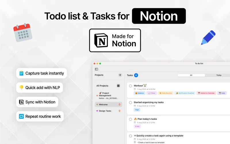 Todo List & Task for Notion screenshot 1