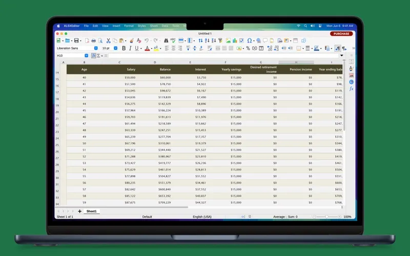 XLSX Editor screenshot 2