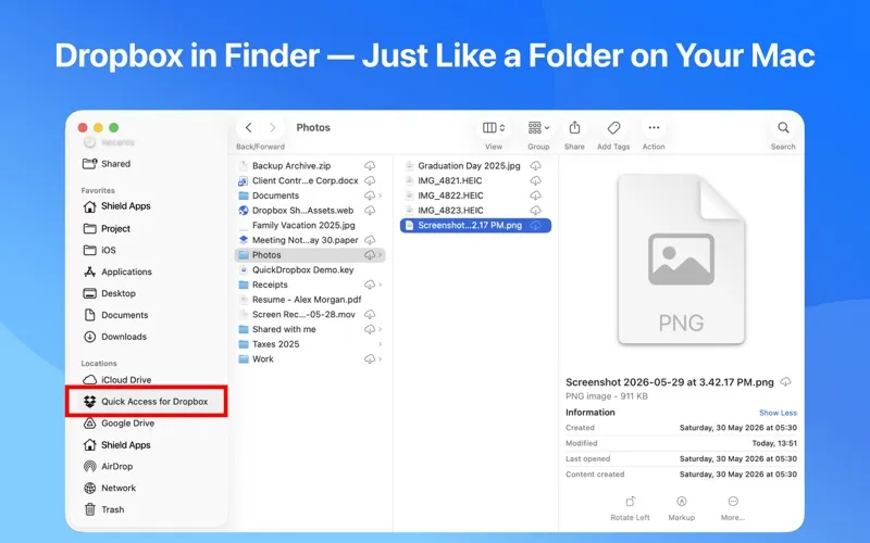 Quick Access for Dropbox screenshot 2