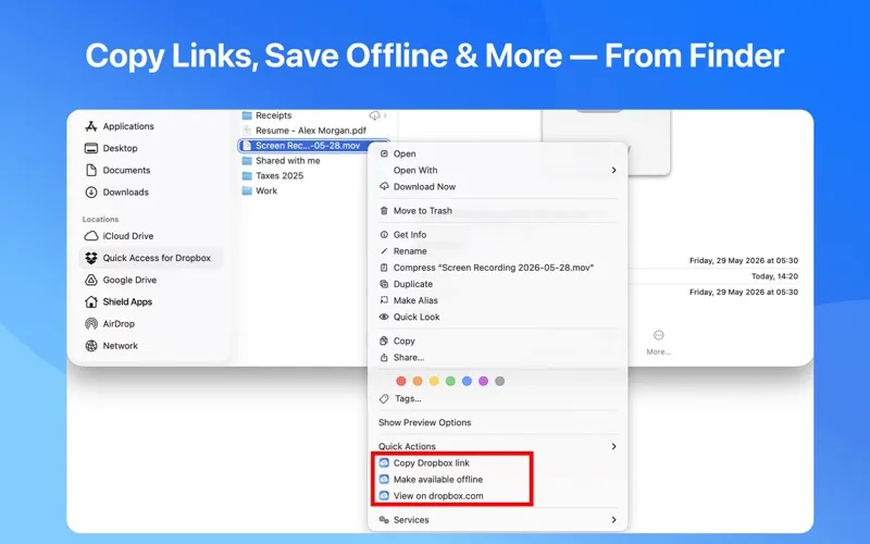 Quick Access for Dropbox screenshot 3