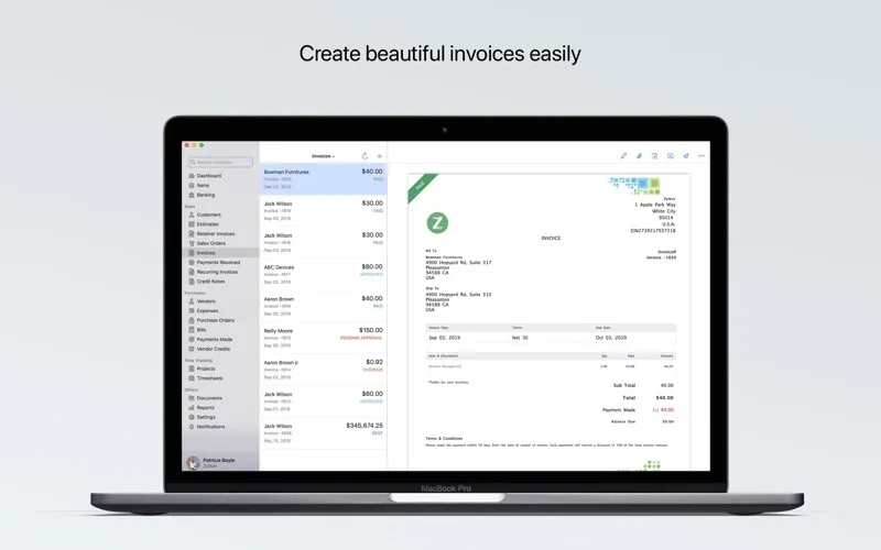 Zoho Books screenshot 1