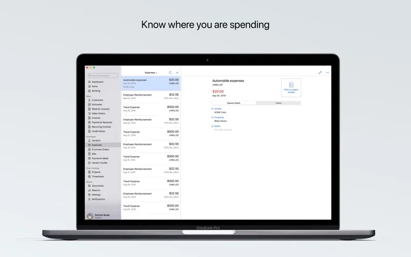 Zoho Books screenshot 2