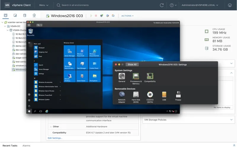 VMware Remote Console screenshot 3