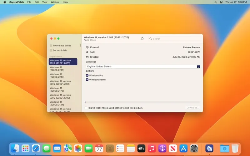 CrystalFetch ISO Downloader screenshot 1