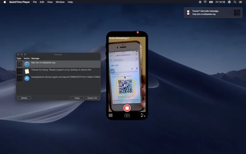 QR Capture screenshot 2