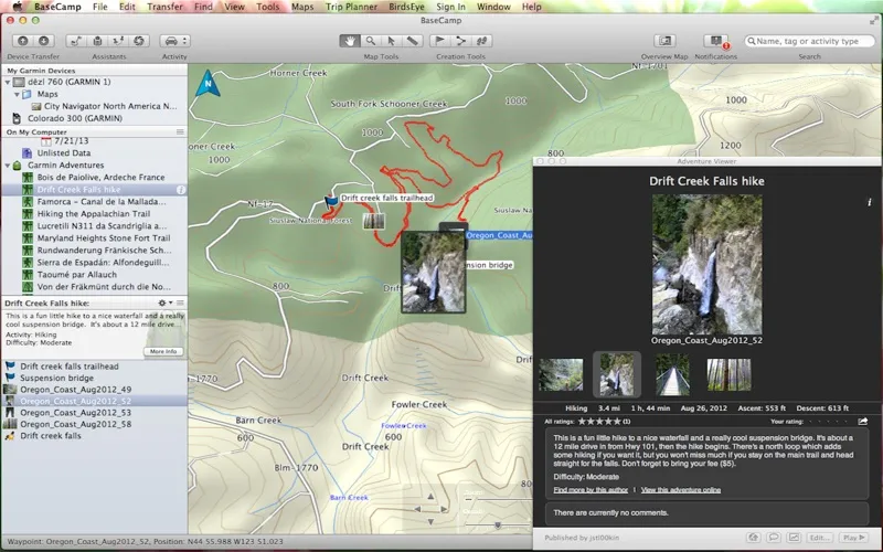 Garmin BaseCamp screenshot 3